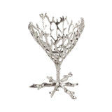 Maxbell Crystal Ball Display Stand Sphere Rack Ornament for Table Photo Props Home Silver 11cm H