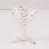 Maxbell Crystal Ball Display Stand Sphere Rack Ornament for Table Photo Props Home Silver 11cm H