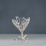 Maxbell Crystal Ball Display Stand Sphere Rack Ornament for Table Photo Props Home Silver 11cm H
