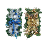 Maxbell Artificial Christmas Stair Swag Wreath Decoration Door Gift Bow Indoor Golden