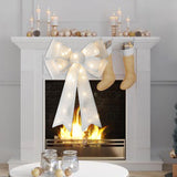 Maxbell Christmas Hanging Charms with Lights Chic Gift for Parties Bedroom Backyard Silver