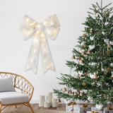 Maxbell Christmas Hanging Charms with Lights Chic Gift for Parties Bedroom Backyard Silver