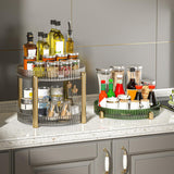 Maxbell Rotating Makeup Organizer Spice Rack Cosmetic Organiser for Dressing Table Green