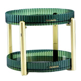 Maxbell Rotating Makeup Organizer Spice Rack Cosmetic Organiser for Dressing Table Green
