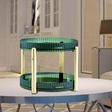 Maxbell Rotating Makeup Organizer Spice Rack Cosmetic Organiser for Dressing Table Green