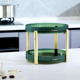 Maxbell Rotating Makeup Organizer Spice Rack Cosmetic Organiser for Dressing Table Green