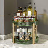 Maxbell Rotating Makeup Organizer Spice Rack Cosmetic Organiser for Dressing Table Green