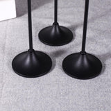 Maxbell Set of 3Pcs Candle Holders Matte Black Candlestick Holders Durable Adornment