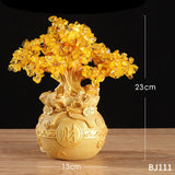 Maxbell Feng Shui Money Tree Tabletop Ornament for Indoor Spring Festival Decoration L StyleA