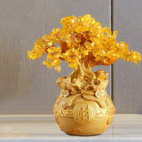 Maxbell Feng Shui Money Tree Tabletop Ornament for Indoor Spring Festival Decoration L StyleA