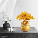 Maxbell Feng Shui Money Tree Tabletop Ornament for Indoor Spring Festival Decoration L StyleA
