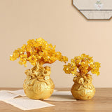 Maxbell Feng Shui Money Tree Tabletop Ornament for Indoor Spring Festival Decoration S StyleA