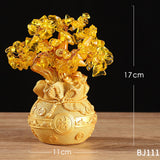 Maxbell Feng Shui Money Tree Tabletop Ornament for Indoor Spring Festival Decoration S StyleA
