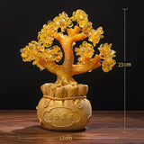 Maxbell Feng Shui Money Tree Tabletop Ornament for Indoor Spring Festival Decoration L StyleC