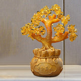 Maxbell Feng Shui Money Tree Tabletop Ornament for Indoor Spring Festival Decoration L StyleC