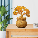 Maxbell Feng Shui Money Tree Tabletop Ornament for Indoor Spring Festival Decoration M StyleC