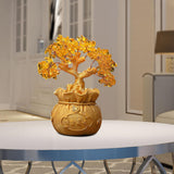 Maxbell Feng Shui Money Tree Tabletop Ornament for Indoor Spring Festival Decoration M StyleC