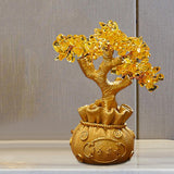 Maxbell Feng Shui Money Tree Tabletop Ornament for Indoor Spring Festival Decoration S StyleC
