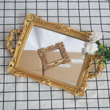 Maxbell Mirror Tray Rectangle Decorative Tray for Living Room Dinner Table Bathroom