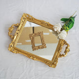 Maxbell Mirror Tray Rectangle Decorative Tray for Living Room Dinner Table Bathroom