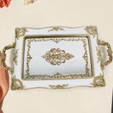 Maxbell Mirror Tray Dresser Organizer Fruit Plate Candy Display Tray Serving Tray Printing