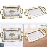 Maxbell Mirror Tray Dresser Organizer Fruit Plate Candy Display Tray Serving Tray Printing