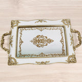 Maxbell Mirror Tray Dresser Organizer Fruit Plate Candy Display Tray Serving Tray Printing