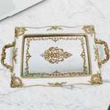 Maxbell Mirror Tray Dresser Organizer Fruit Plate Candy Display Tray Serving Tray Printing