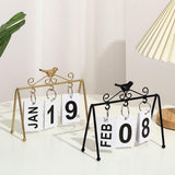 Maxbell Desk Calendar, Flip Calendar Perpetual Desktop Calendar for Farmhouse Office Black