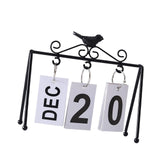 Maxbell Desk Calendar, Flip Calendar Perpetual Desktop Calendar for Farmhouse Office Black