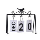 Maxbell Desk Calendar, Flip Calendar Perpetual Desktop Calendar for Farmhouse Office Black