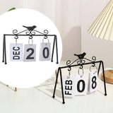 Maxbell Desk Calendar, Flip Calendar Perpetual Desktop Calendar for Farmhouse Office Black