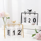 Maxbell Desk Calendar, Flip Calendar Perpetual Desktop Calendar for Farmhouse Office Black