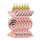 Maxbell 6 Pieces Christmas Tree Decorations Candy Ornaments for Holiday New Year Rose Gold