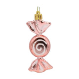 Maxbell 6 Pieces Christmas Tree Decorations Candy Ornaments for Holiday New Year Rose Gold
