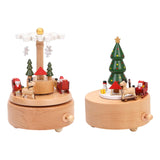 Maxbell Portable Christmas Music Box Rotatable Carousel for Desktop Party Decor Elk