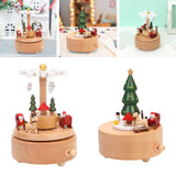 Maxbell Portable Christmas Music Box Rotatable Carousel for Desktop Party Decor Elk