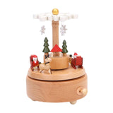 Maxbell Portable Christmas Music Box Rotatable Carousel for Desktop Party Decor Elk