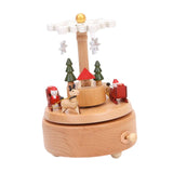 Maxbell Portable Christmas Music Box Rotatable Carousel for Desktop Party Decor Elk