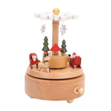 Maxbell Portable Christmas Music Box Rotatable Carousel for Desktop Party Decor Elk