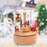 Maxbell Portable Christmas Music Box Rotatable Carousel for Desktop Party Decor Elk