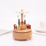Maxbell Portable Christmas Music Box Rotatable Carousel for Desktop Party Decor Elk