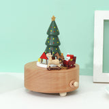 Maxbell Portable Christmas Music Box Rotatable Carousel for Desktop Party Decor Tree