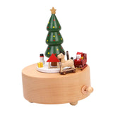 Maxbell Portable Christmas Music Box Rotatable Carousel for Desktop Party Decor Tree