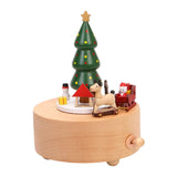 Maxbell Portable Christmas Music Box Rotatable Carousel for Desktop Party Decor Tree
