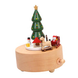 Maxbell Portable Christmas Music Box Rotatable Carousel for Desktop Party Decor Tree