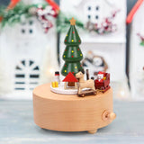 Maxbell Portable Christmas Music Box Rotatable Carousel for Desktop Party Decor Tree