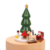 Maxbell Portable Christmas Music Box Rotatable Carousel for Desktop Party Decor Tree