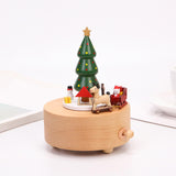 Maxbell Portable Christmas Music Box Rotatable Carousel for Desktop Party Decor Tree