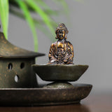 Maxbell Resin Buddha Statue Incense Holder Censer for Living Room Bedroom Bookshelf